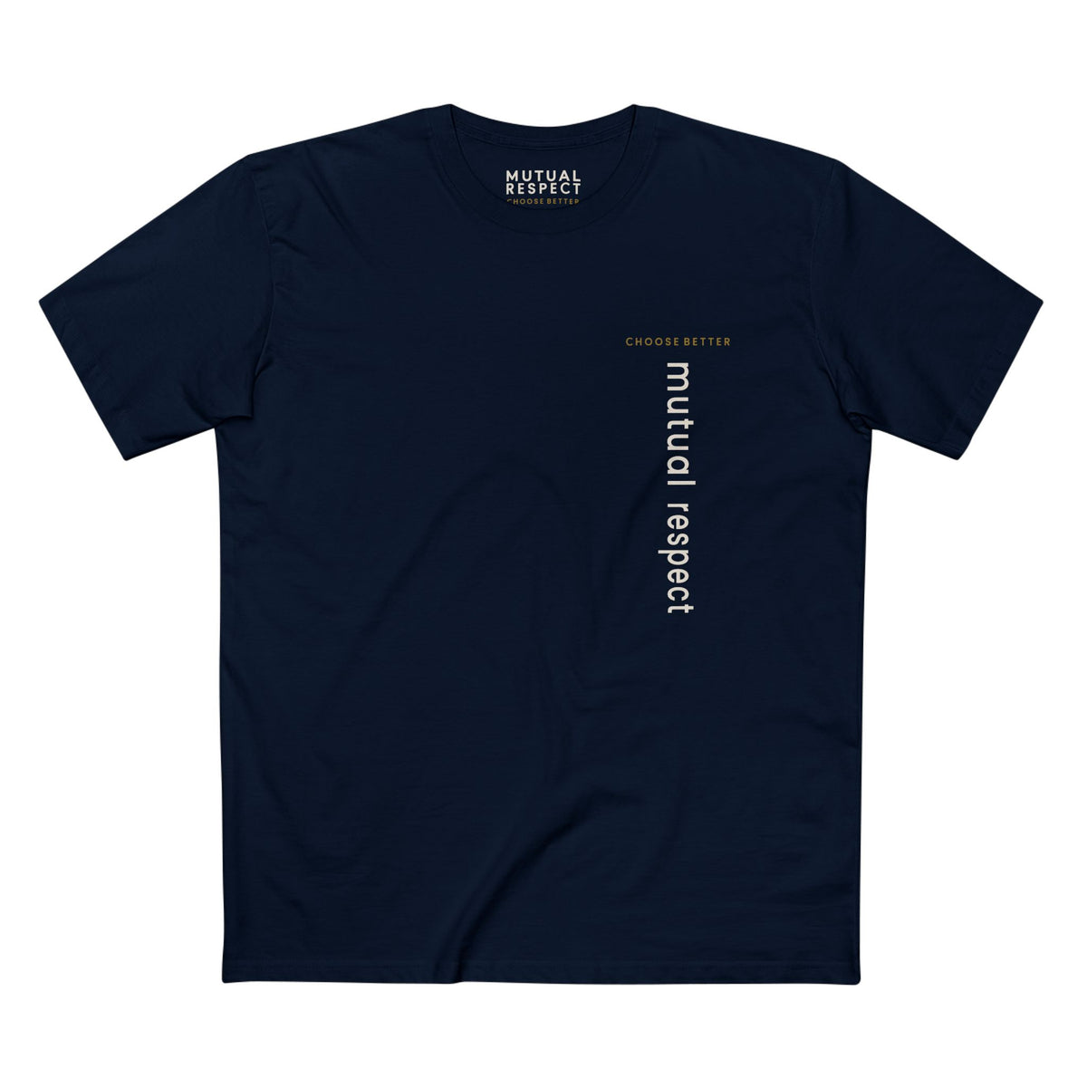 MUTUAL RESPECT VERTICAL STREAM PREMIUM T-SHIRT in Midnight Navy