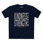 KINDNESS FUELS STRENGTH BOLD PREMIUM T-SHIRT in Midnight Navy