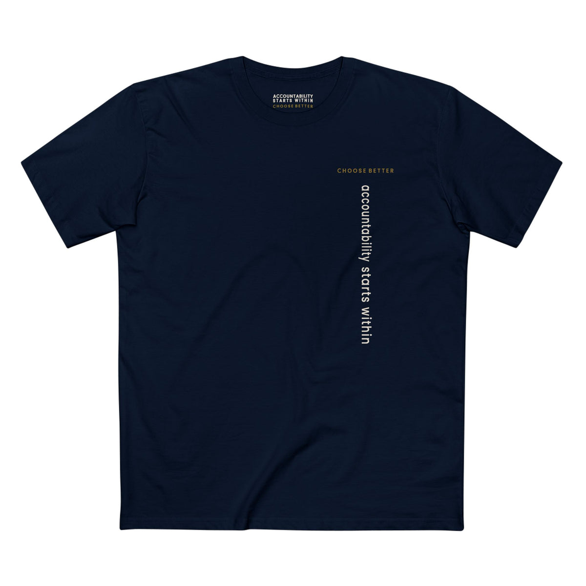 ACCOUNTABILITY STARTS WITHIN VERTICAL STREAM PREMIUM T-SHIRT in Midnight Navy