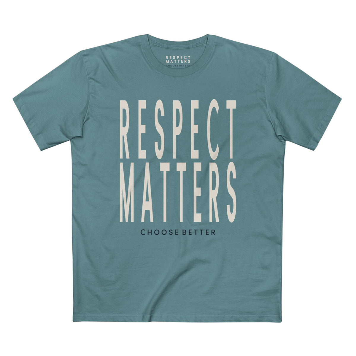 RESPECT MATTERS BOLD PREMIUM T-SHIRT in Slate Blue