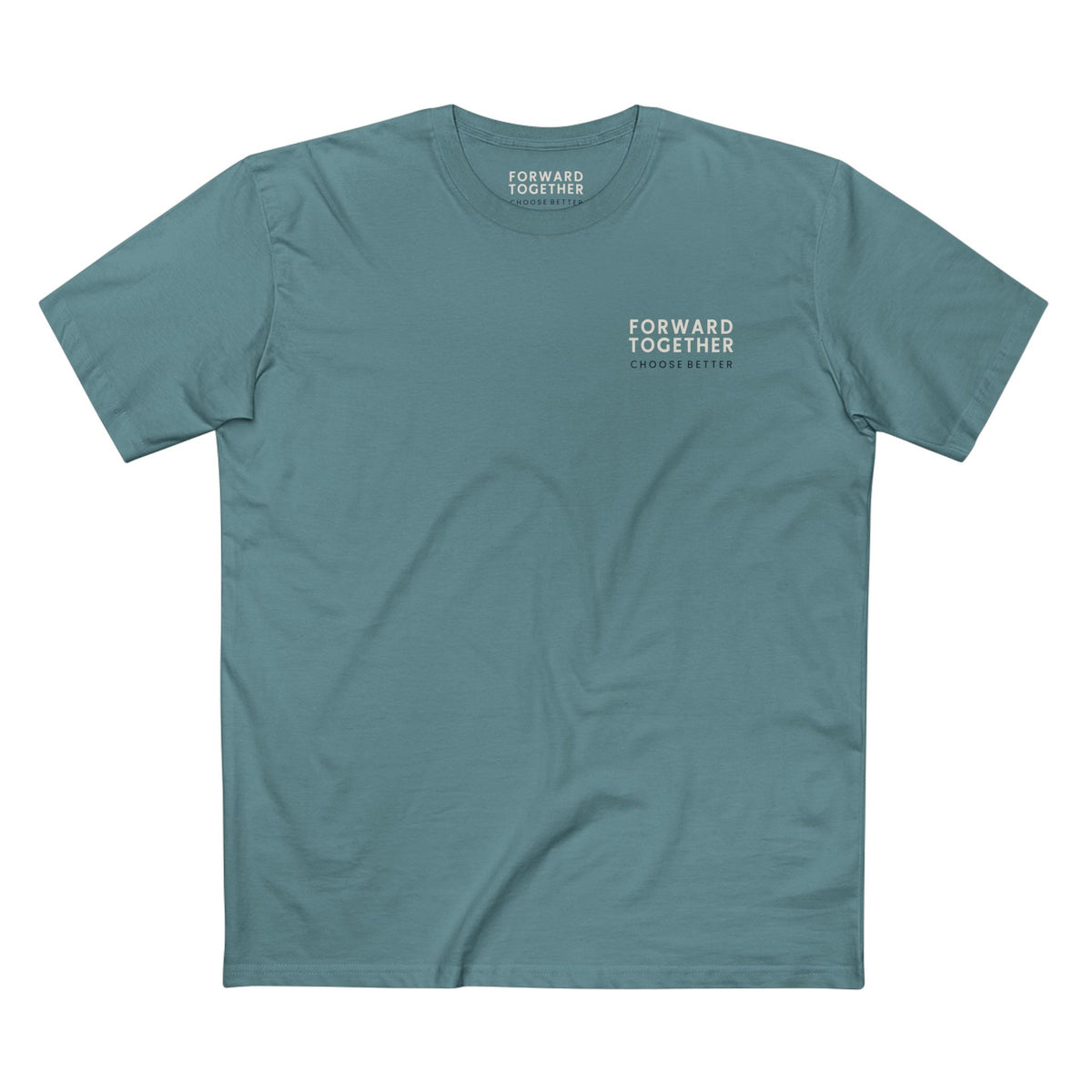 FORWARD TOGETHER MINIMAL PREMIUM T-SHIRT in Slate Blue