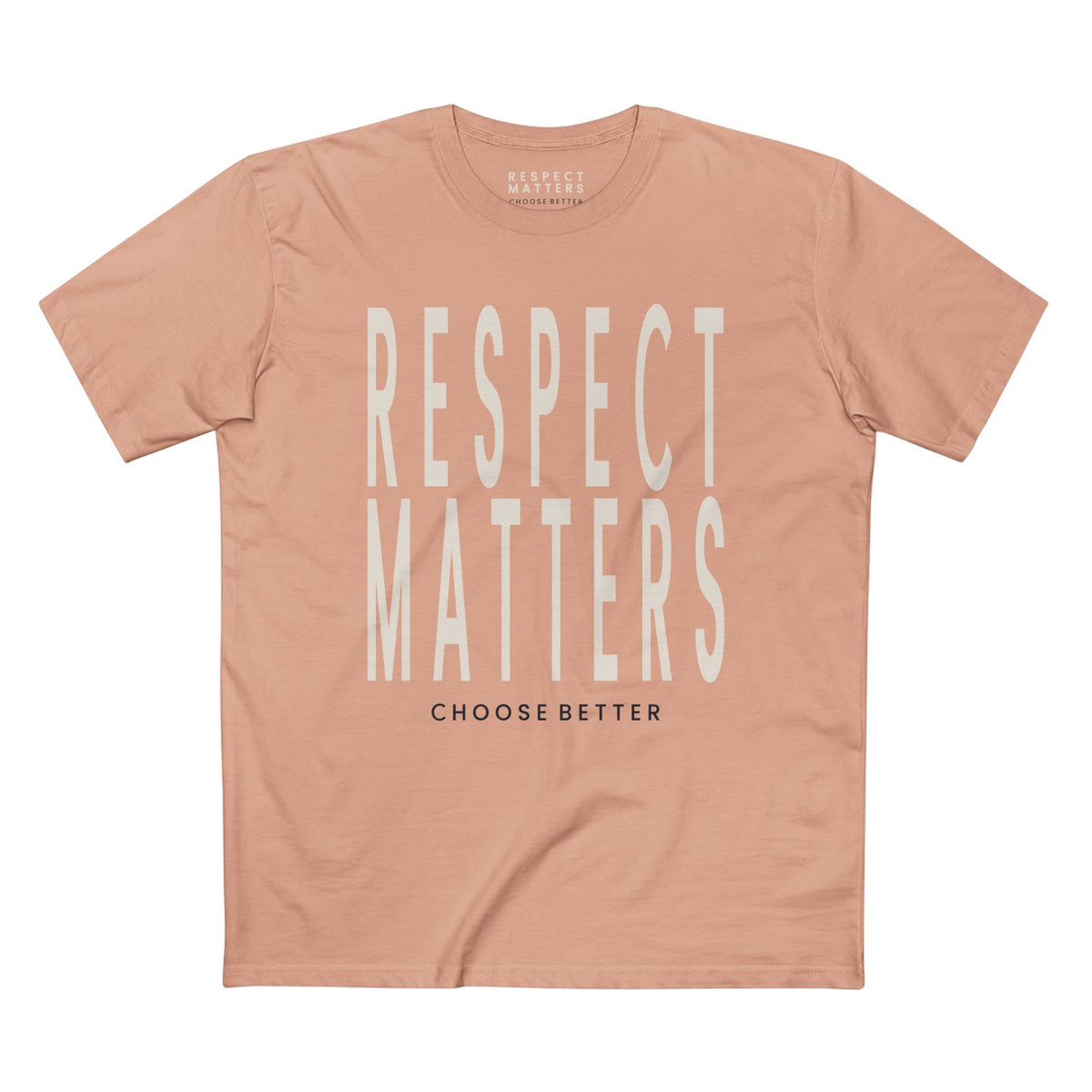RESPECT MATTERS BOLD PREMIUM T-SHIRT in Pale Pink
