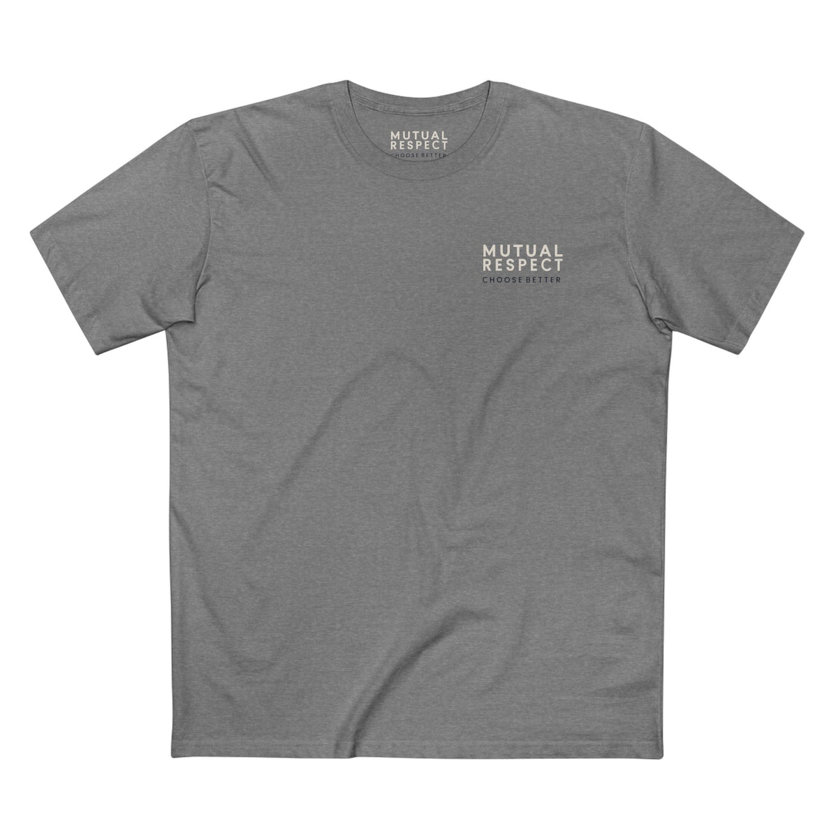 MUTUAL RESPECT MINIMAL PREMIUM T-SHIRT in Heather Gray