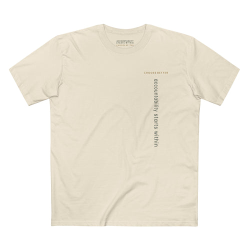 ACCOUNTABILITY STARTS WITHIN VERTICAL STREAM PREMIUM T-SHIRT in Natural
