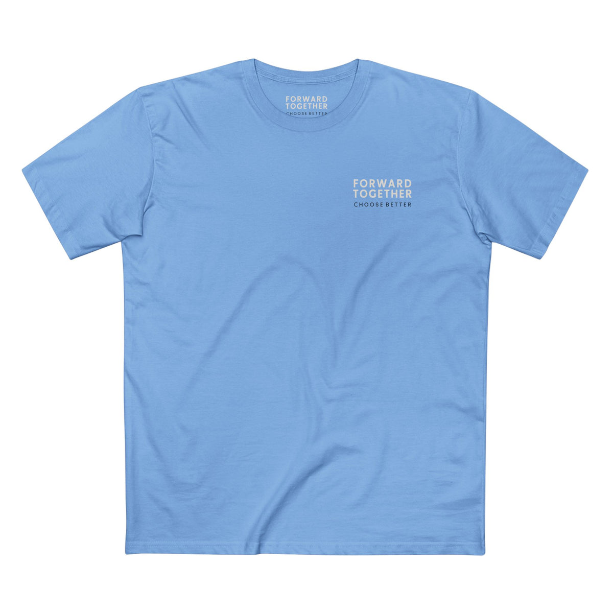 FORWARD TOGETHER MINIMAL PREMIUM T-SHIRT in Carolina Blue