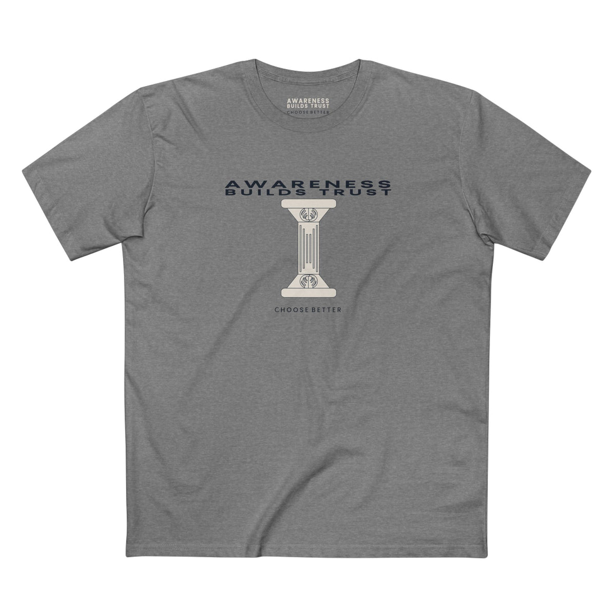 AWARENESS BUILDS TRUST BESPOKE PREMIUM T-SHIRT in Heather Gray