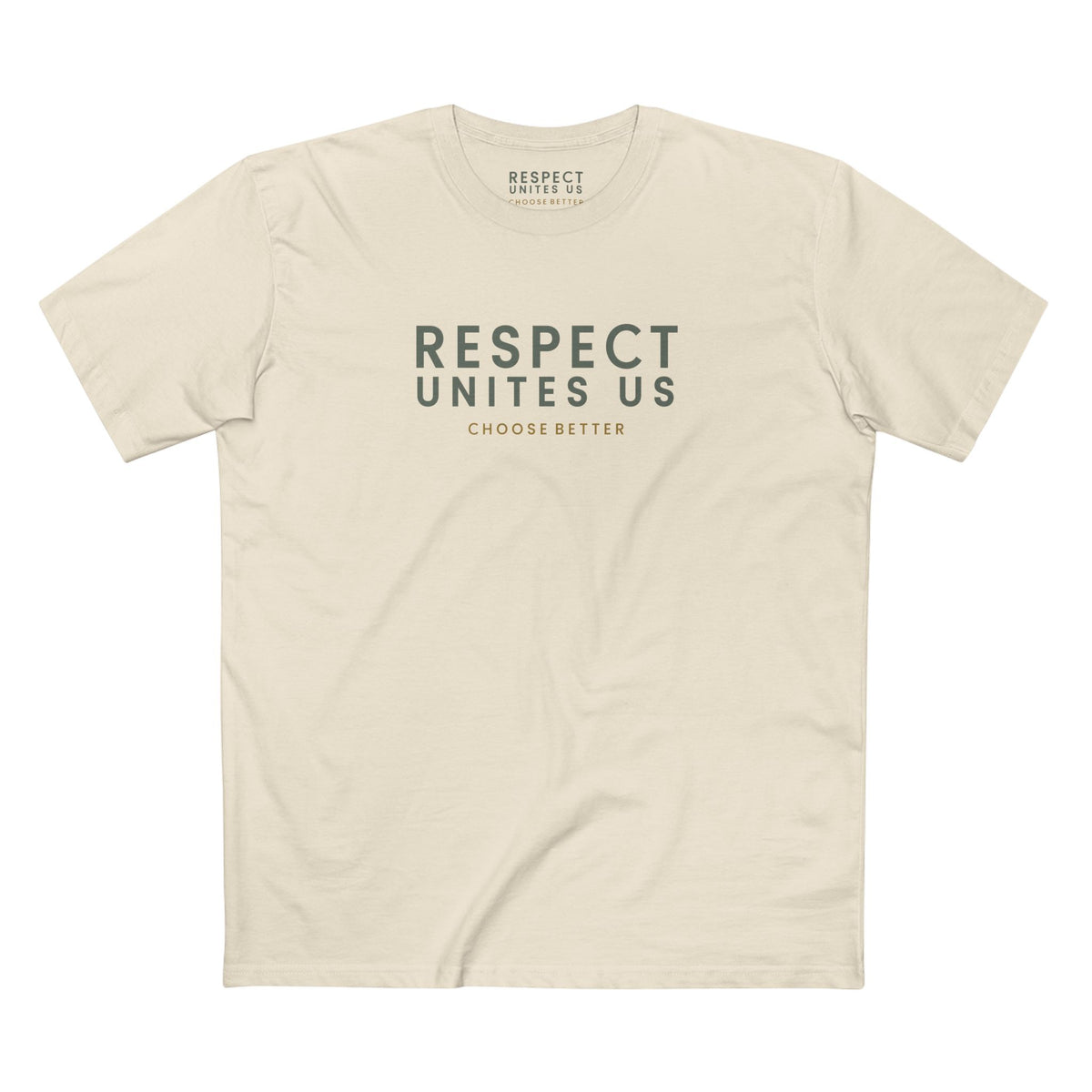 RESPECT UNITES US SIGNATURE PREMIUM T-SHIRT in Natural