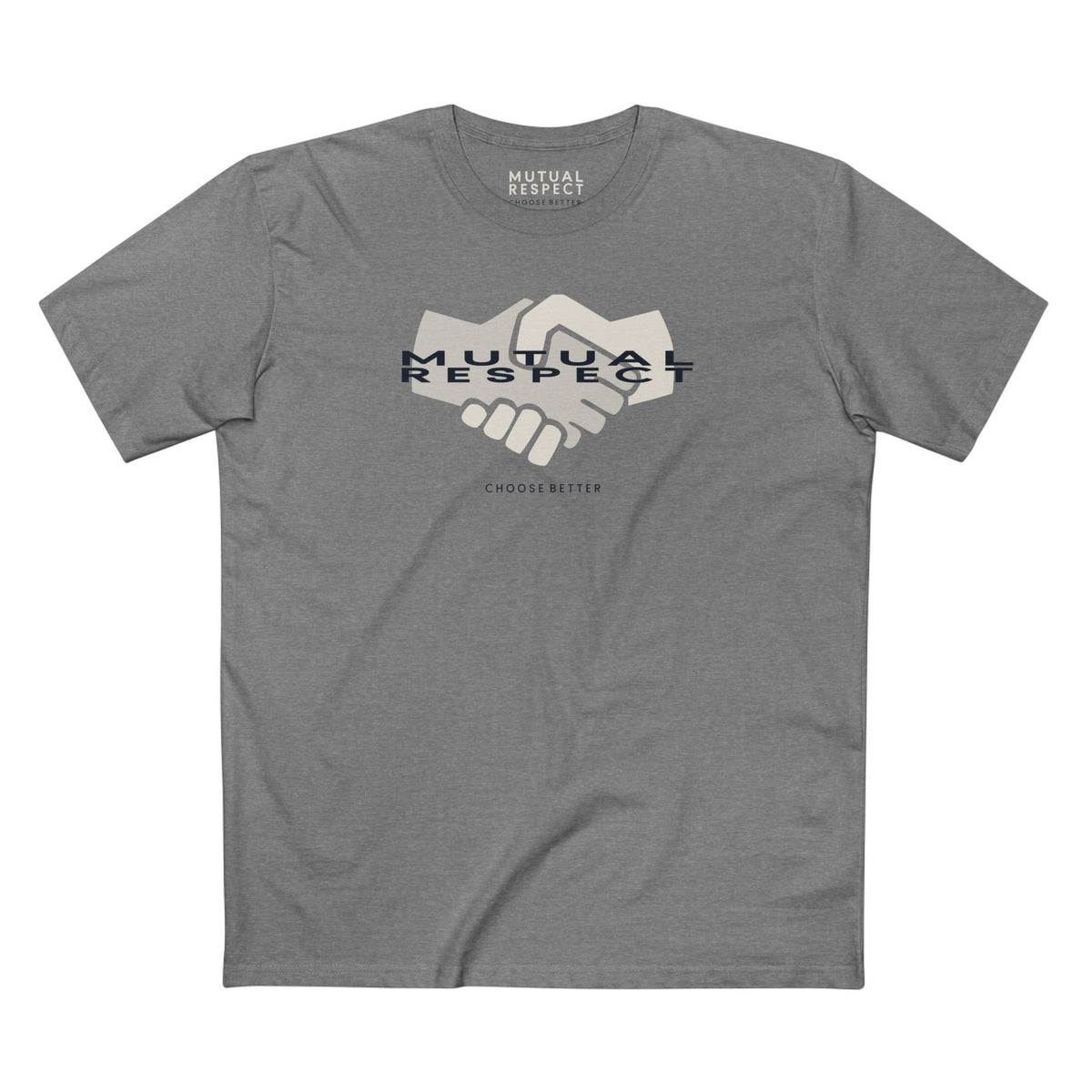 MUTUAL RESPECT BESPOKE PREMIUM T-SHIRT in Heather Gray