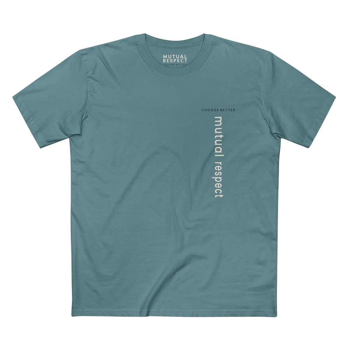 MUTUAL RESPECT VERTICAL STREAM PREMIUM T-SHIRT in Slate Blue