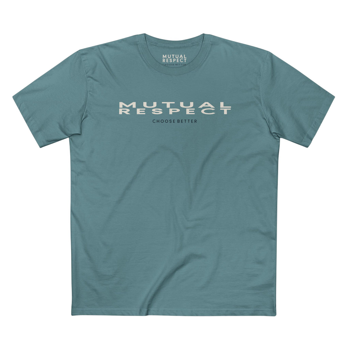 MUTUAL RESPECT PANORAMIC PREMIUM T-SHIRT in Slate Blue
