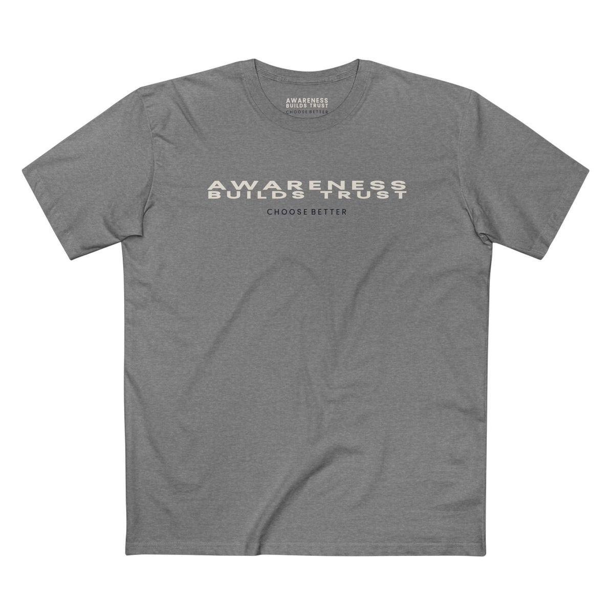 AWARENESS BUILDS TRUST PANORAMIC PREMIUM T-SHIRT in Heather Gray