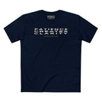 PATIENCE CREATES CLARITY PANORAMIC PREMIUM T-SHIRT in Midnight Navy