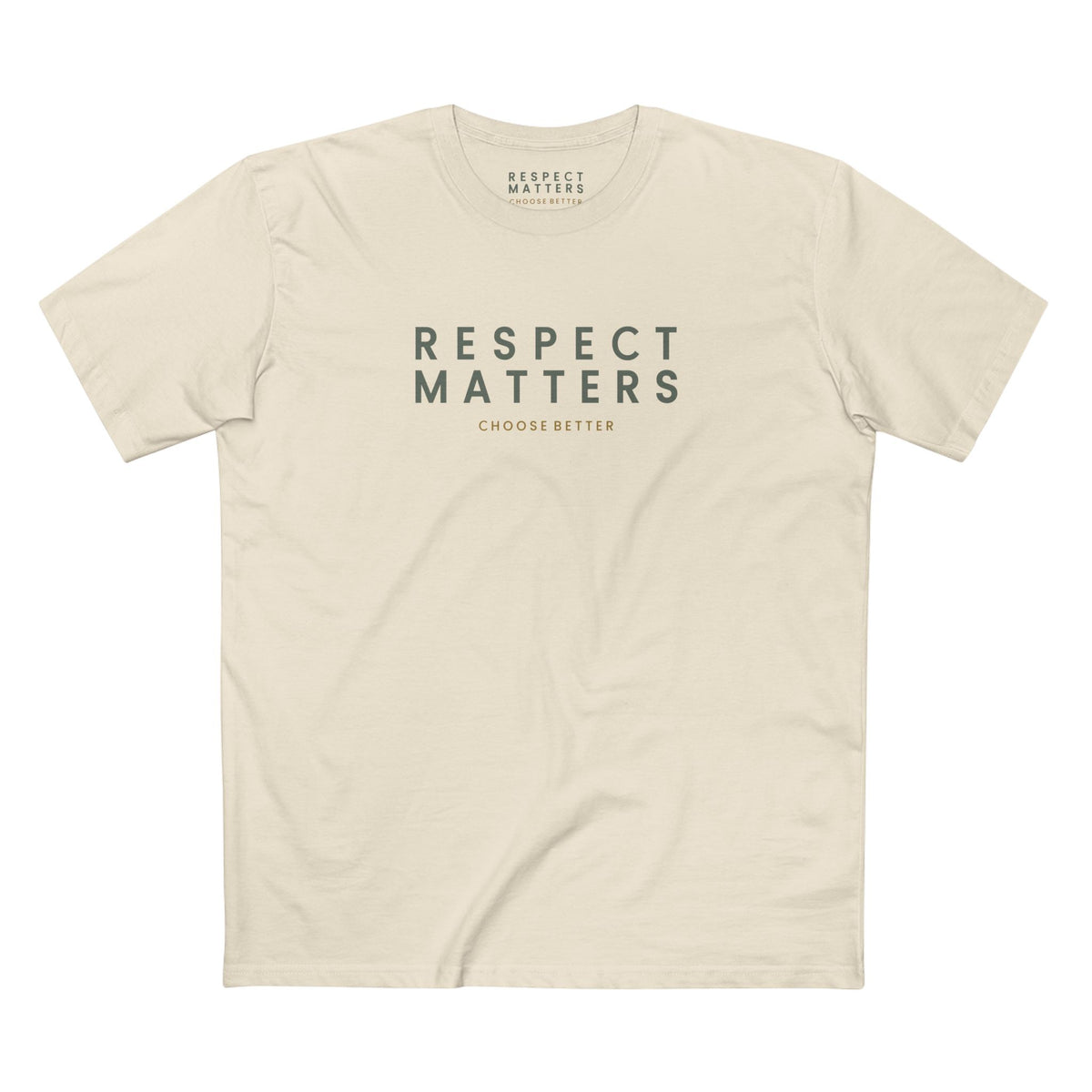 RESPECT MATTERS SIGNATURE PREMIUM T-SHIRT in Natural