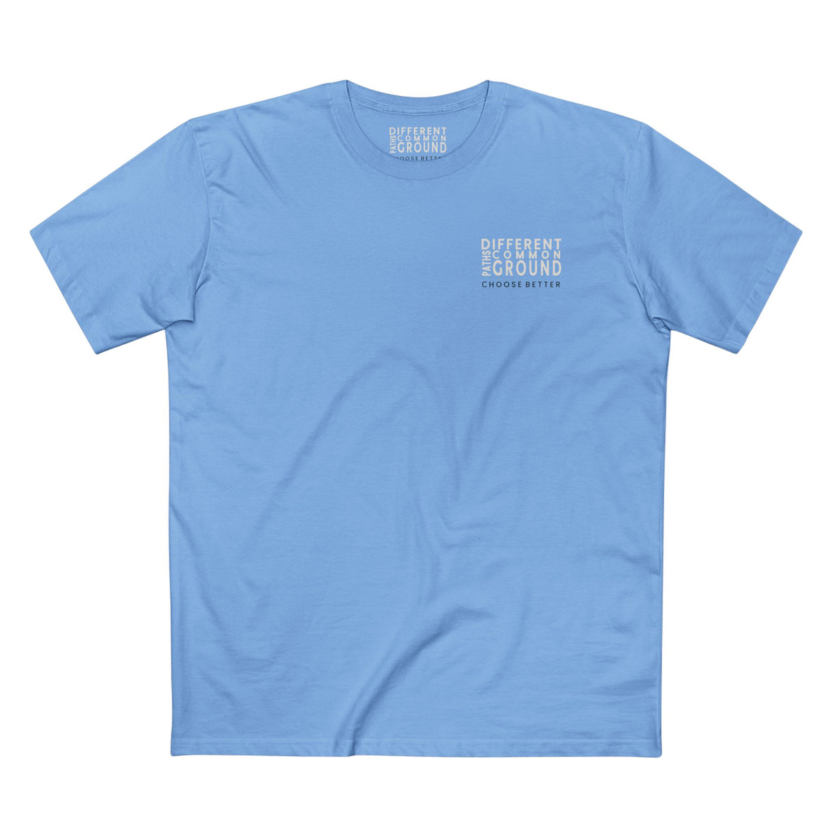 DIFFERENT PATHS COMMON GROUND MINIMAL PREMIUM T-SHIRT in Carolina Blue