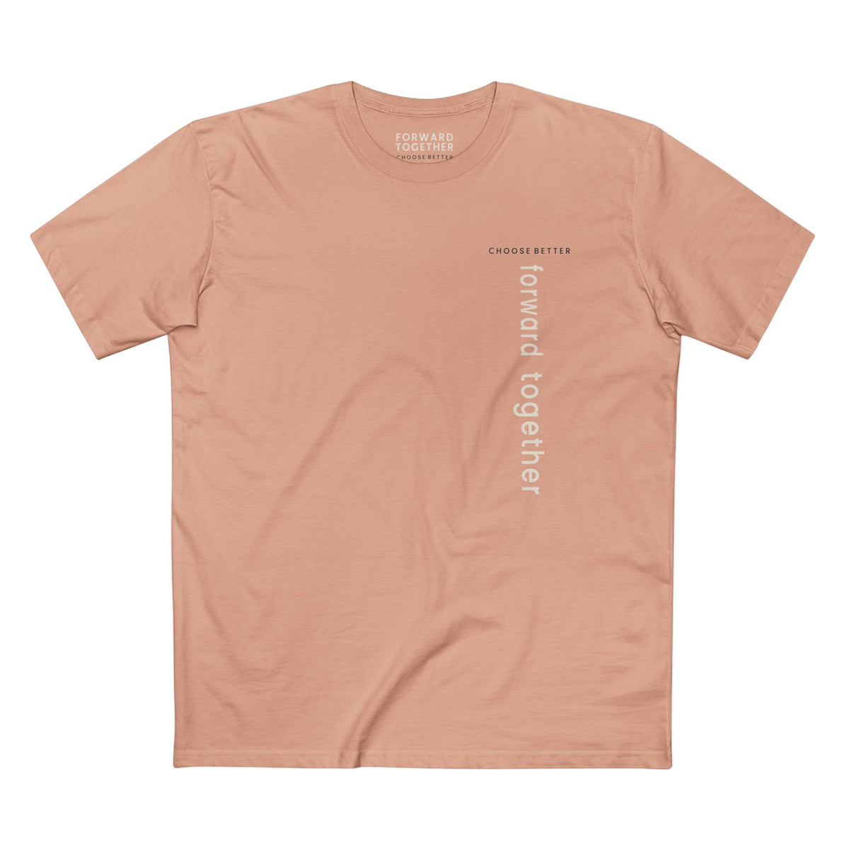 FORWARD TOGETHER VERTICAL STREAM PREMIUM T-SHIRT in Pale Pink