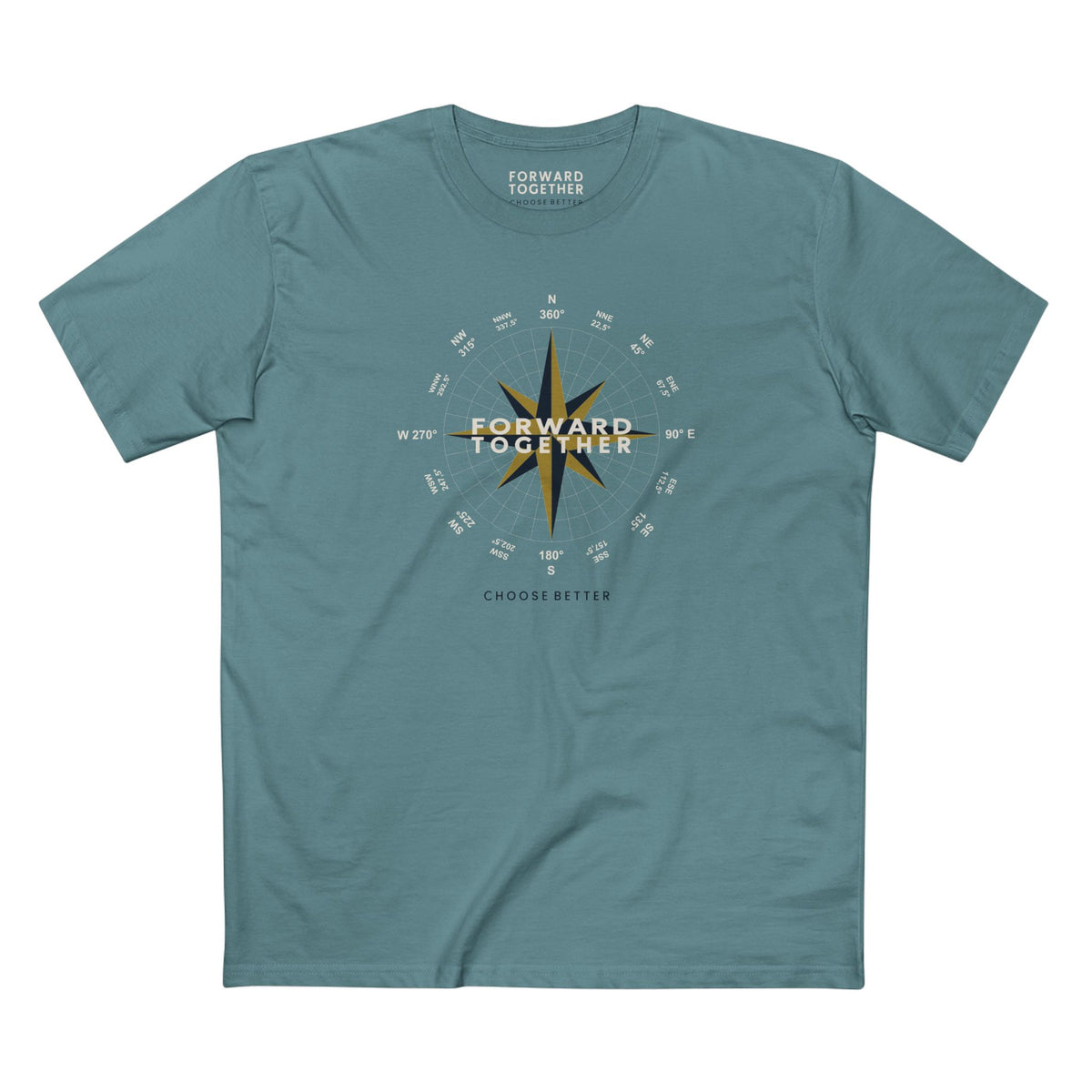 FORWARD TOGETHER BESPOKE PREMIUM T-SHIRT in Slate Blue
