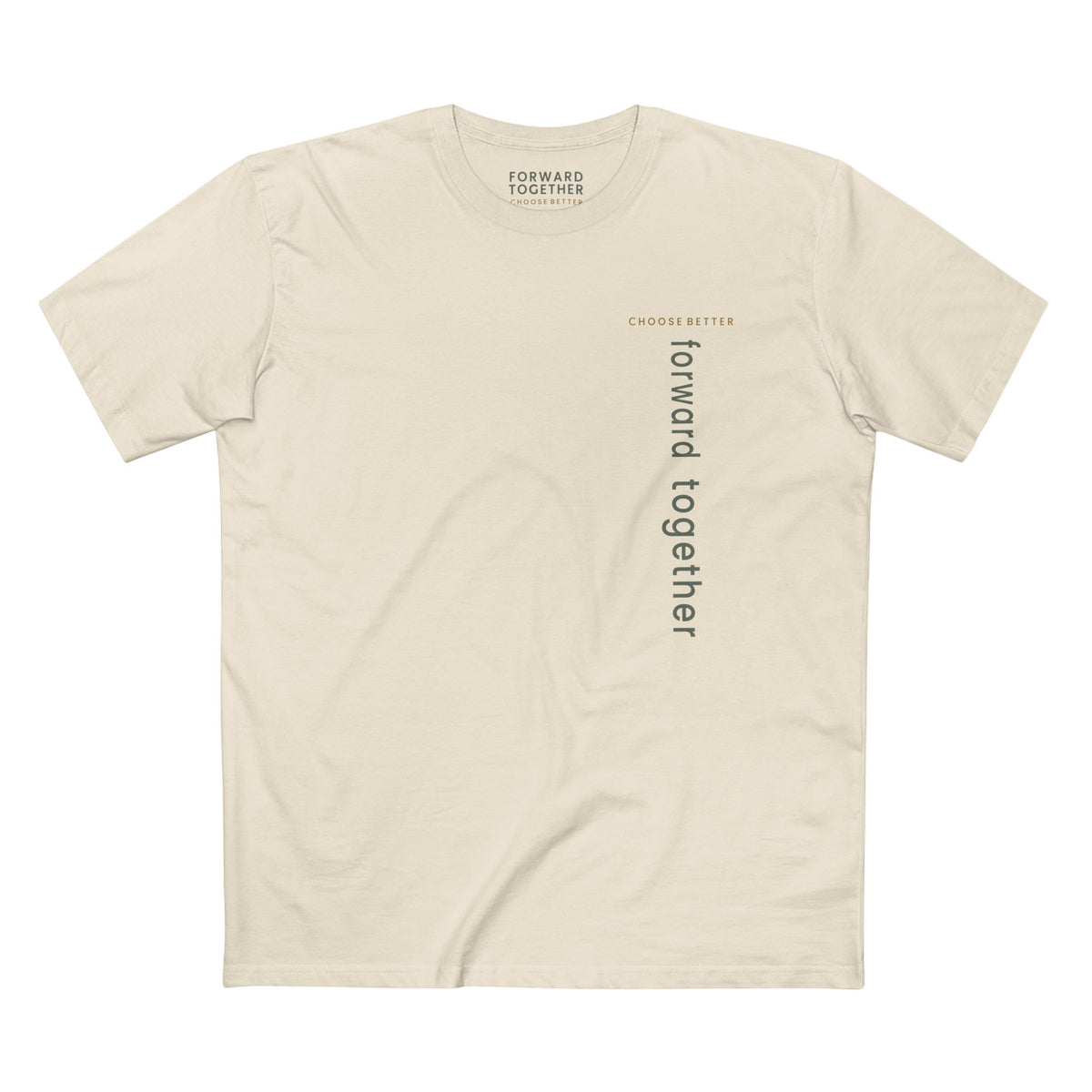 FORWARD TOGETHER VERTICAL STREAM PREMIUM T-SHIRT in Natural
