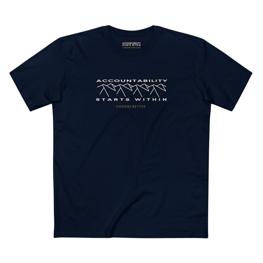 ACCOUNTABILITY STARTS WITHIN EMBLEM PREMIUM T-SHIRT in Midnight Navy