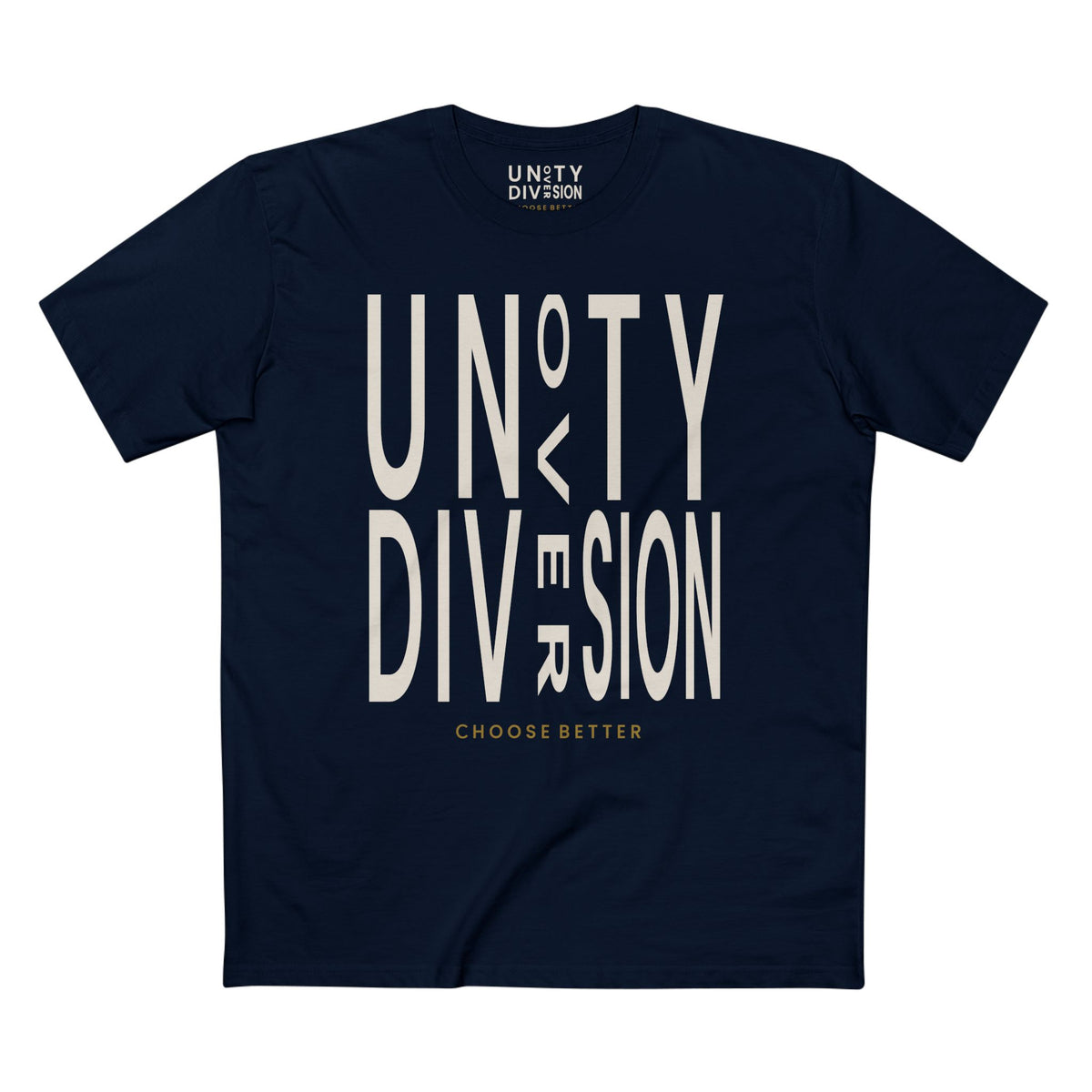 UNITY OVER DIVISION BOLD PREMIUM T-SHIRT in Midnight Navy
