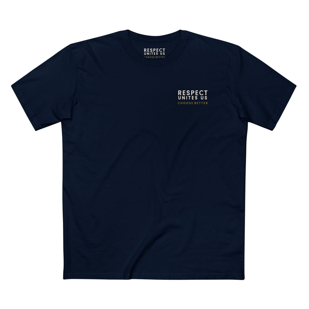 RESPECT UNITES US MINIMAL PREMIUM T-SHIRT in Midnight Navy