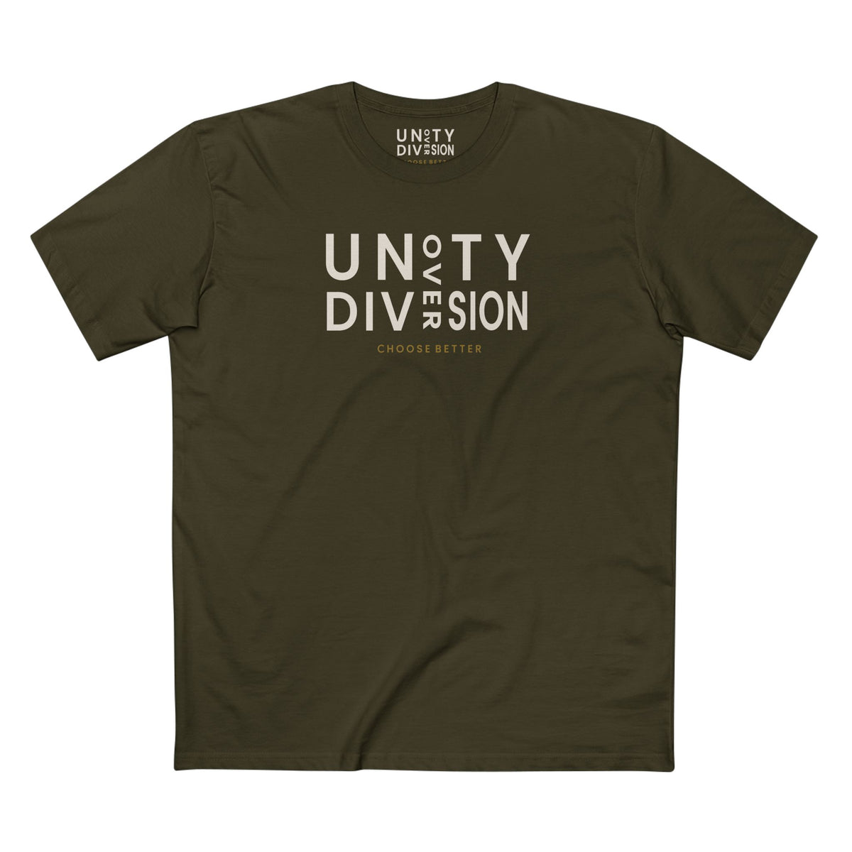 UNITY OVER DIVISION SIGNATURE PREMIUM T-SHIRT in Army