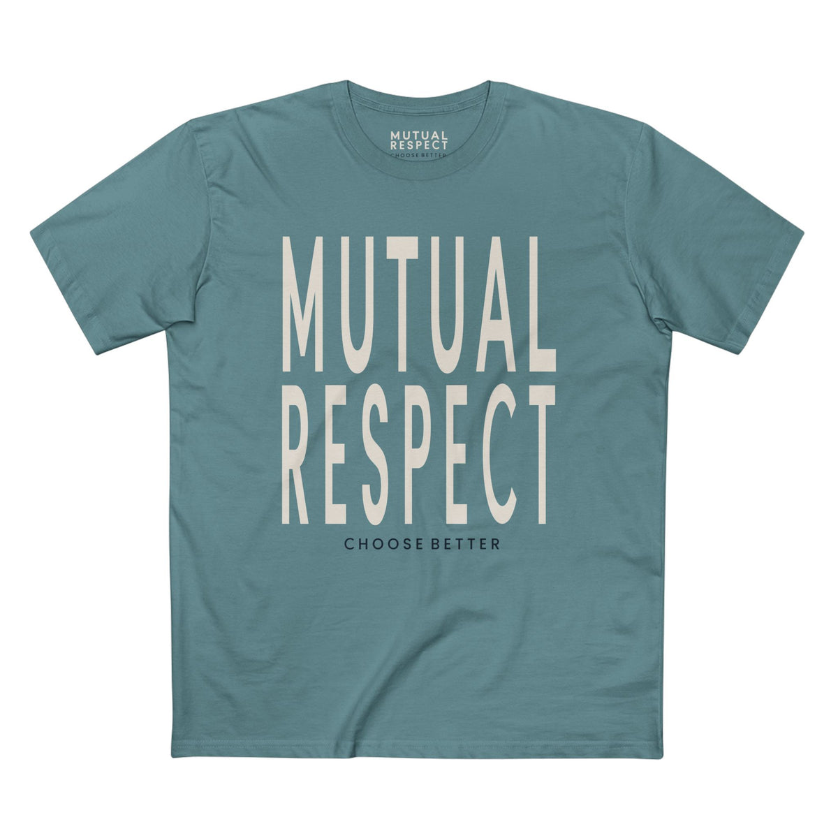 MUTUAL RESPECT BOLD PREMIUM T-SHIRT in Slate Blue