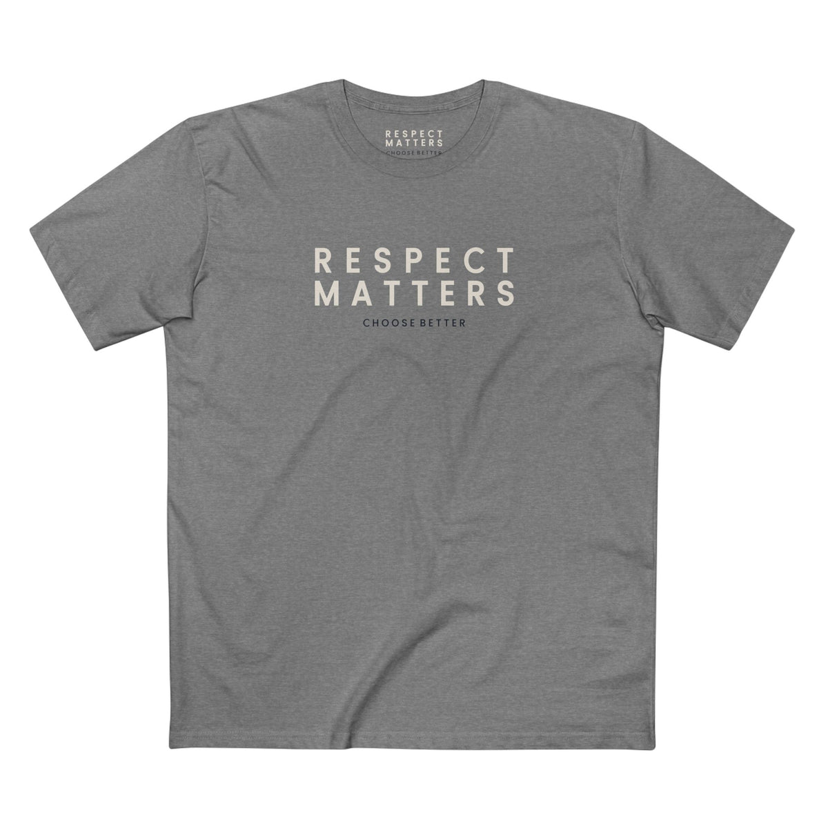 RESPECT MATTERS SIGNATURE PREMIUM T-SHIRT in Heather Gray