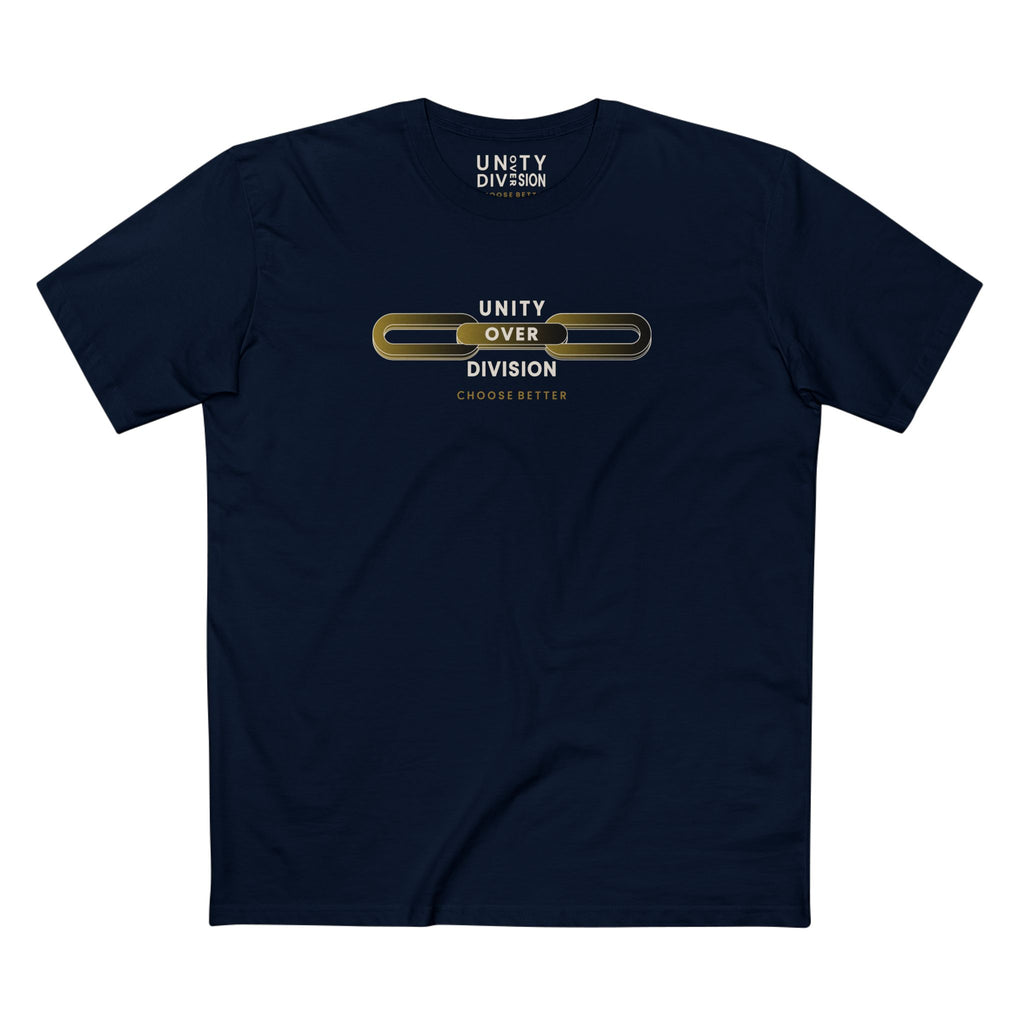 UNITY OVER DIVISION BESPOKE PREMIUM T-SHIRT in Midnight Navy
