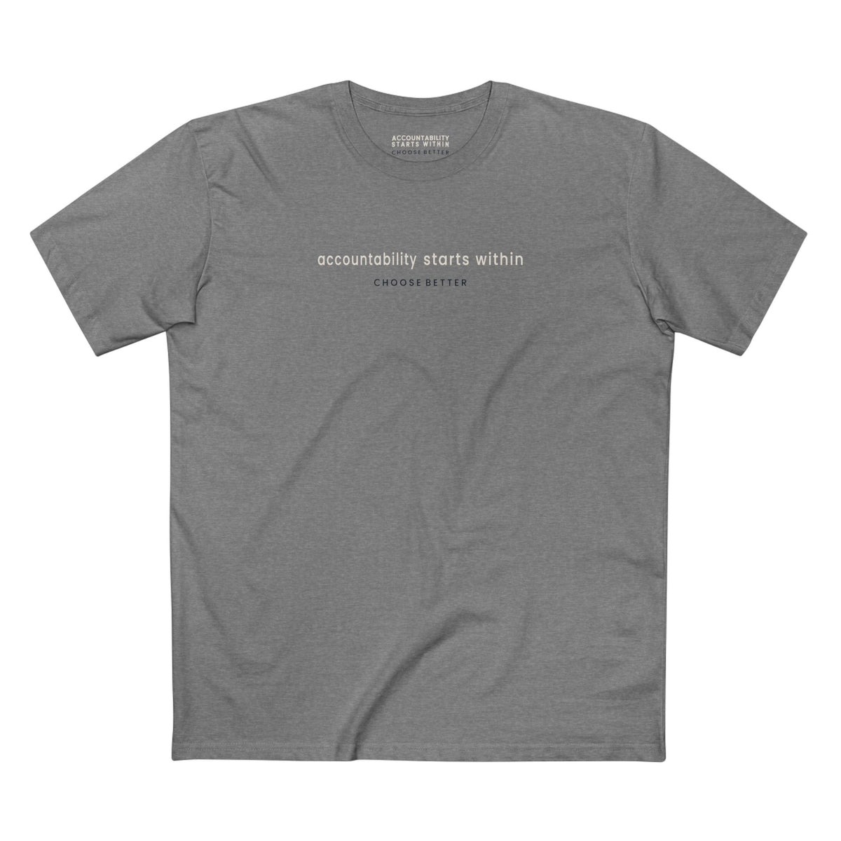 ACCOUNTABILITY STARTS WITHIN SUBTLE PREMIUM T-SHIRT in Heather Gray