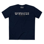 HUMILITY DEVELOPS WISDOM PANORAMIC PREMIUM T-SHIRT in Midnight Navy