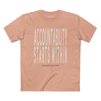 ACCOUNTABILITY STARTS WITHIN BOLD PREMIUM T-SHIRT in Pale Pink