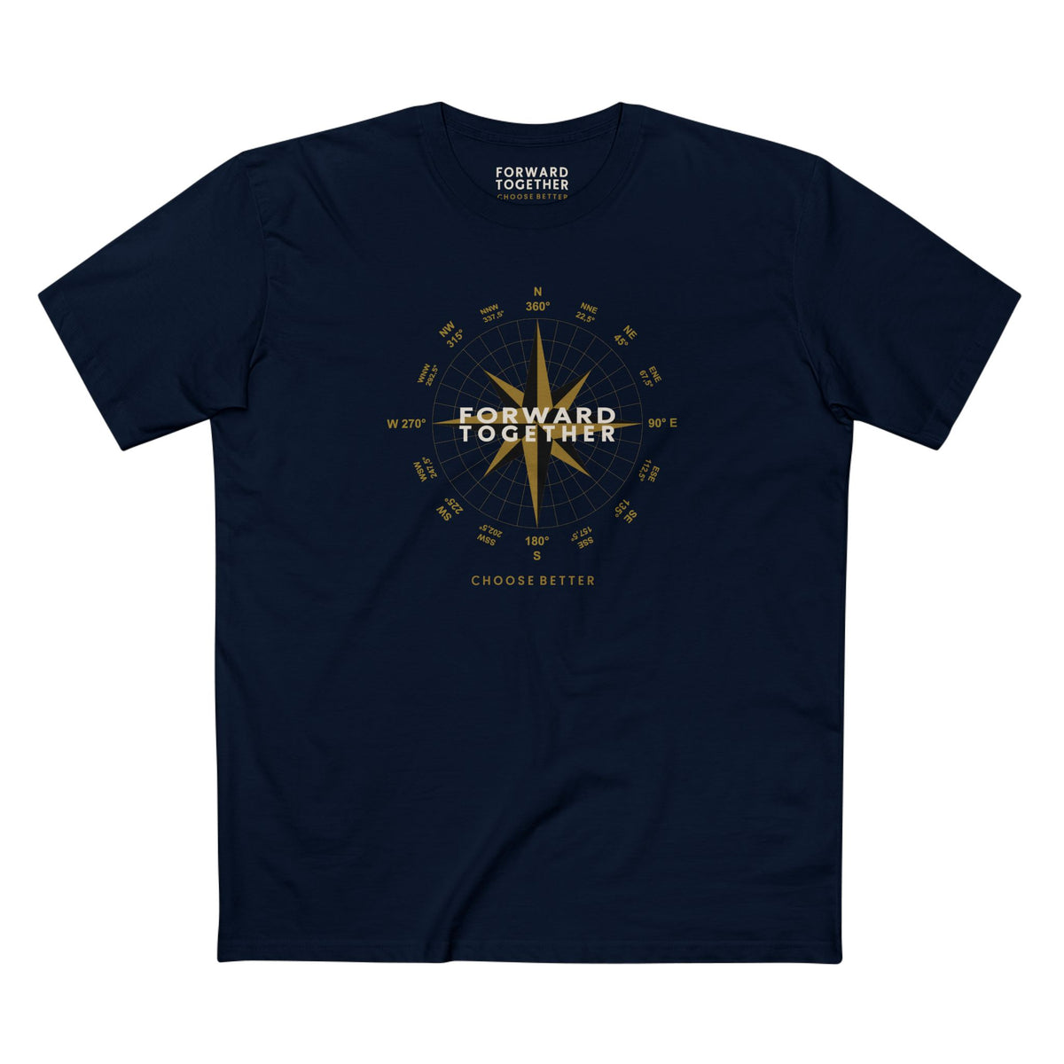 FORWARD TOGETHER BESPOKE PREMIUM T-SHIRT in Midnight Navy