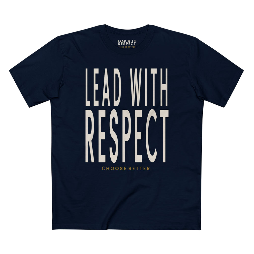 LEAD WITH RESPECT BOLD PREMIUM T-SHIRT in Midnight Navy