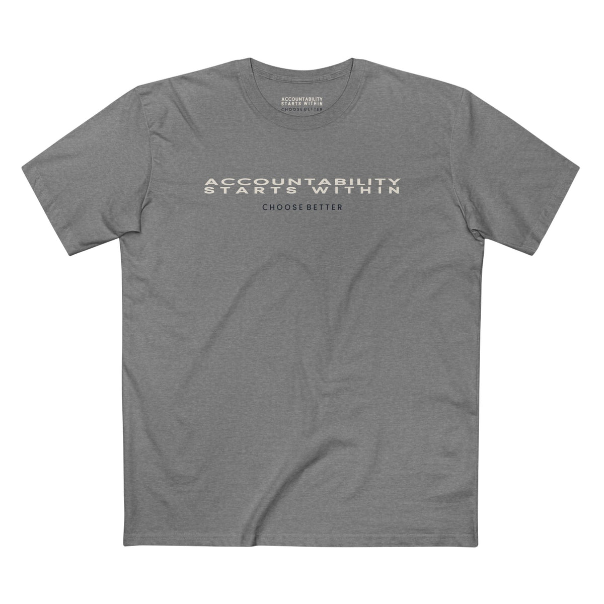 ACCOUNTABILITY STARTS WITHIN PANORAMIC PREMIUM T-SHIRT in Heather Gray