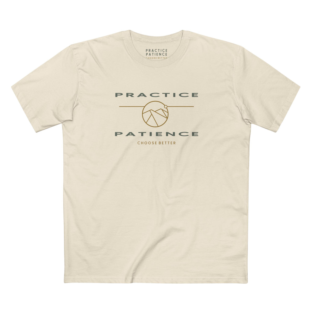 PRACTICE PATIENCE EMBLEM PREMIUM T-SHIRT in Natural