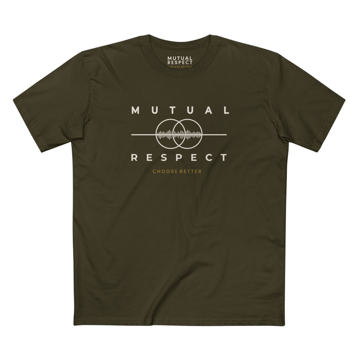 MUTUAL RESPECT EMBLEM PREMIUM T-SHIRT in Army