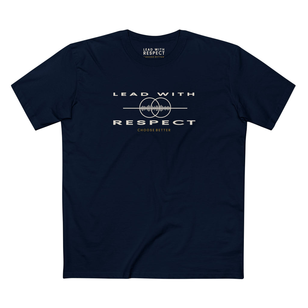 LEAD WITH RESPECT EMBLEM PREMIUM T-SHIRT in Midnight Navy