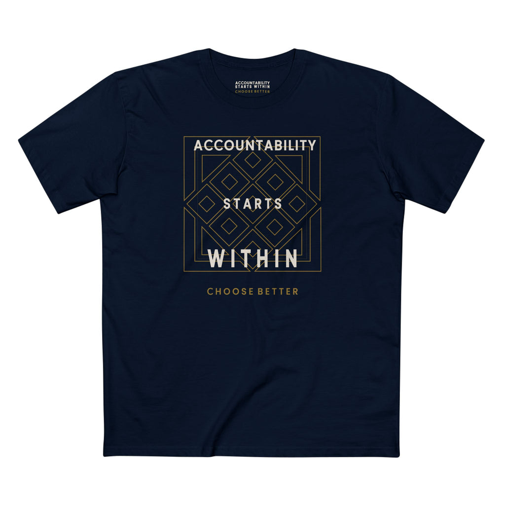ACCOUNTABILITY STARTS WITHIN BESPOKE PREMIUM T-SHIRT in Midnight Navy