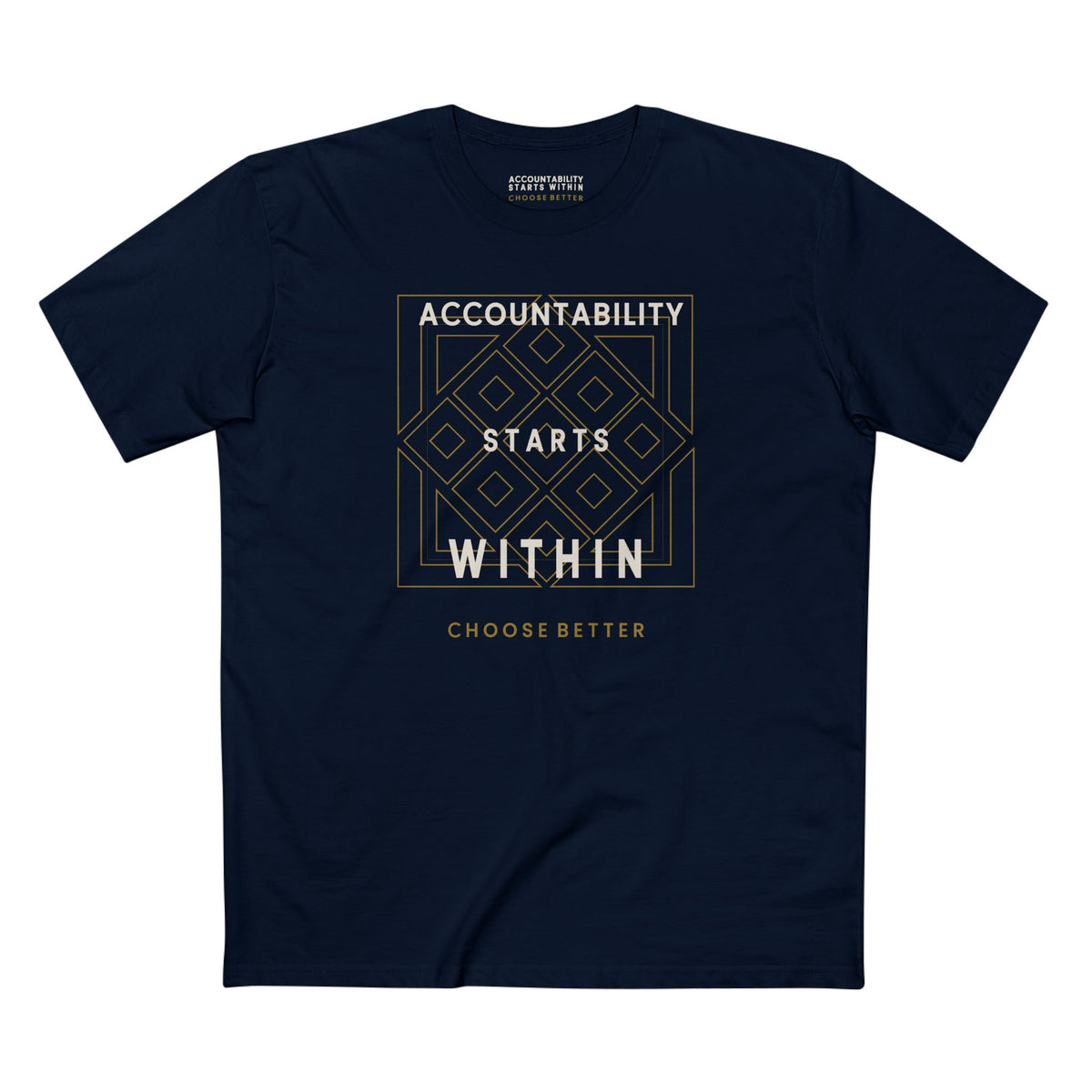 ACCOUNTABILITY STARTS WITHIN BESPOKE PREMIUM T-SHIRT in Midnight Navy