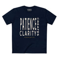 PATIENCE CREATES CLARITY BOLD PREMIUM T-SHIRT in Midnight Navy