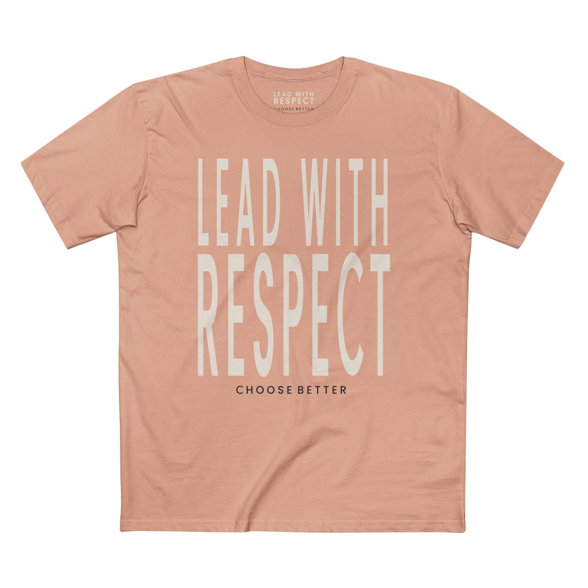 LEAD WITH RESPECT BOLD PREMIUM T-SHIRT in Pale Pink