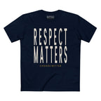 RESPECT MATTERS BOLD PREMIUM T-SHIRT in Midnight Navy