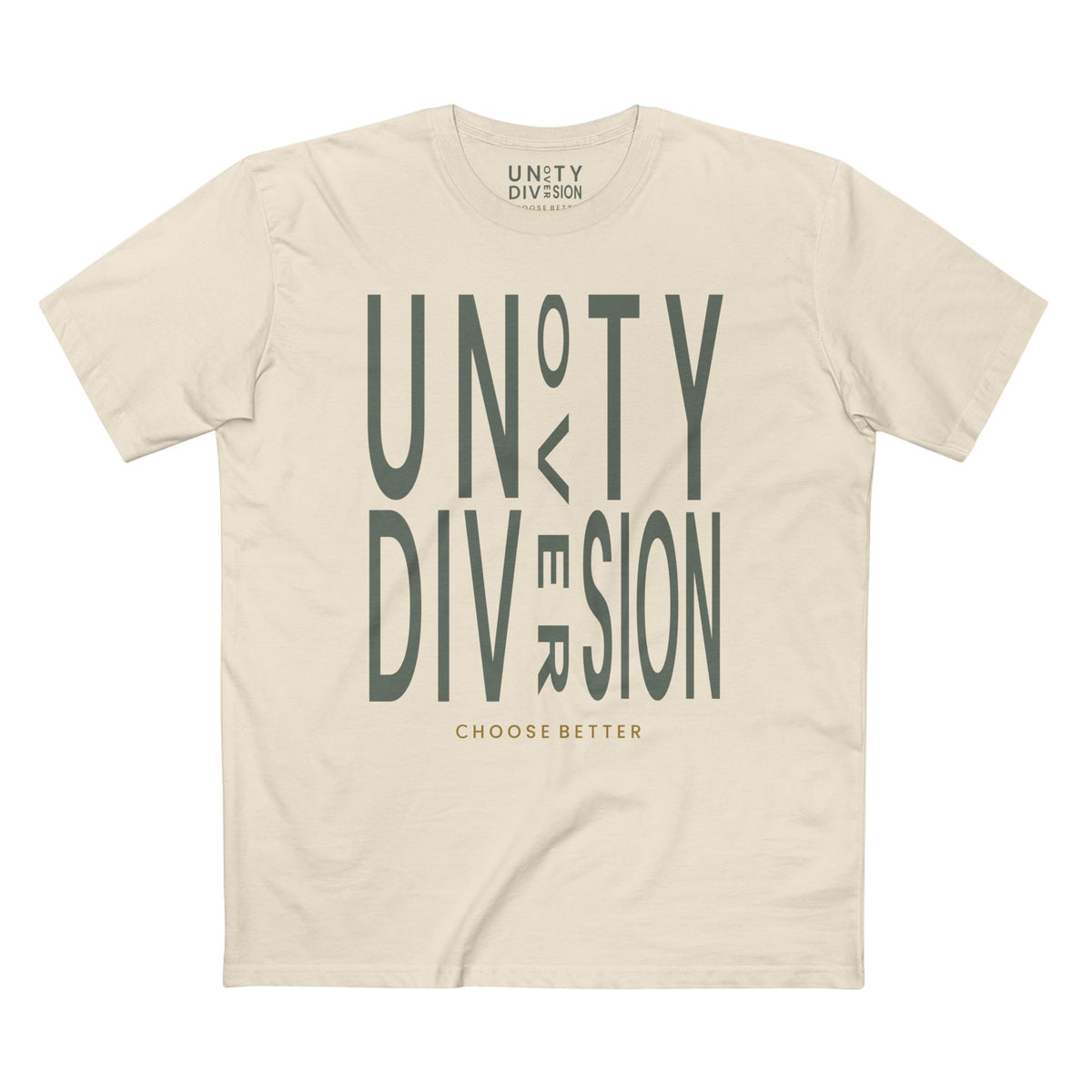 UNITY OVER DIVISION BOLD PREMIUM T-SHIRT in Natural