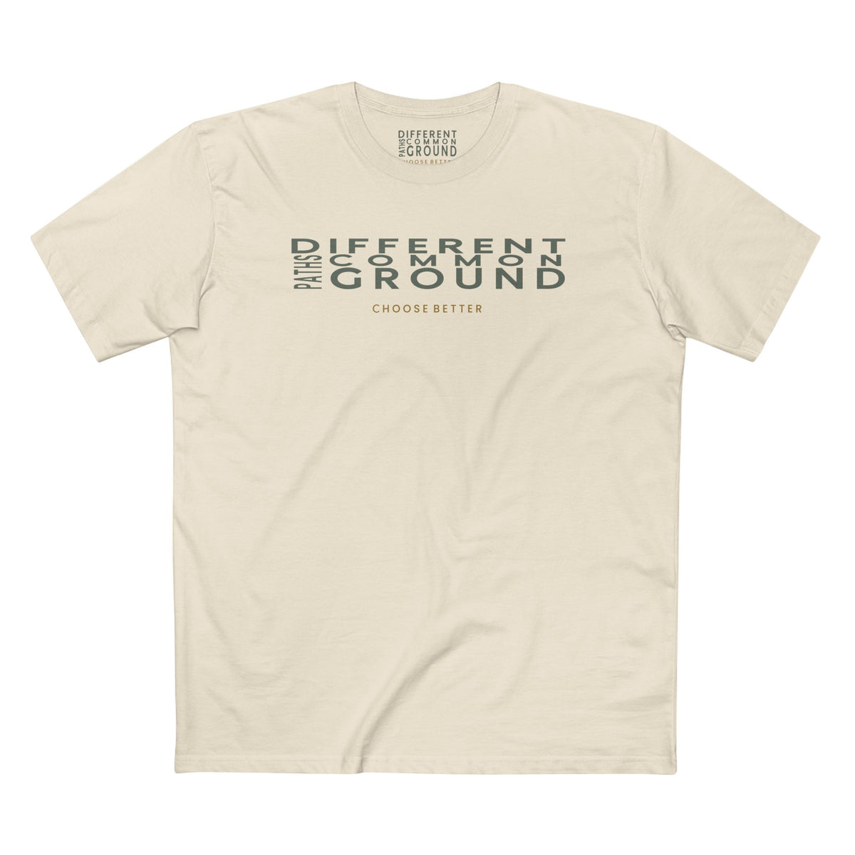 DIFFERENT PATHS COMMON GROUND PANORAMIC PREMIUM T-SHIRT