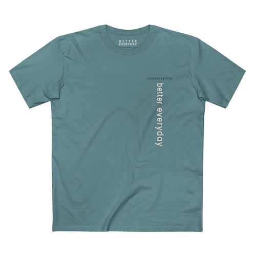 BETTER EVERYDAY VERTICAL STREAM PREMIUM T-SHIRT in Slate Blue