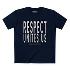 RESPECT UNITES US BOLD PREMIUM T-SHIRT in Midnight Navy