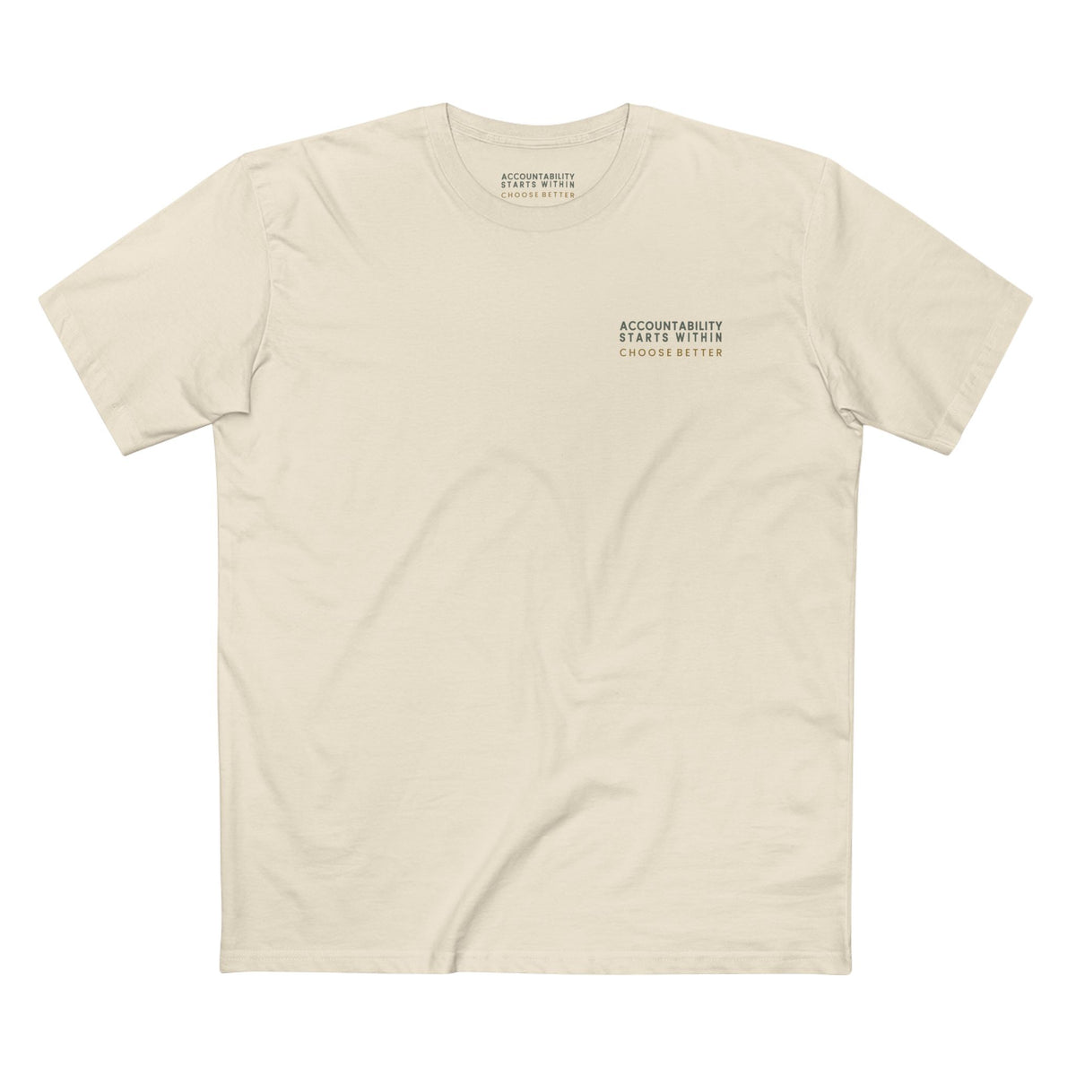 ACCOUNTABILITY STARTS WITHIN MINIMAL PREMIUM T-SHIRT in Natural