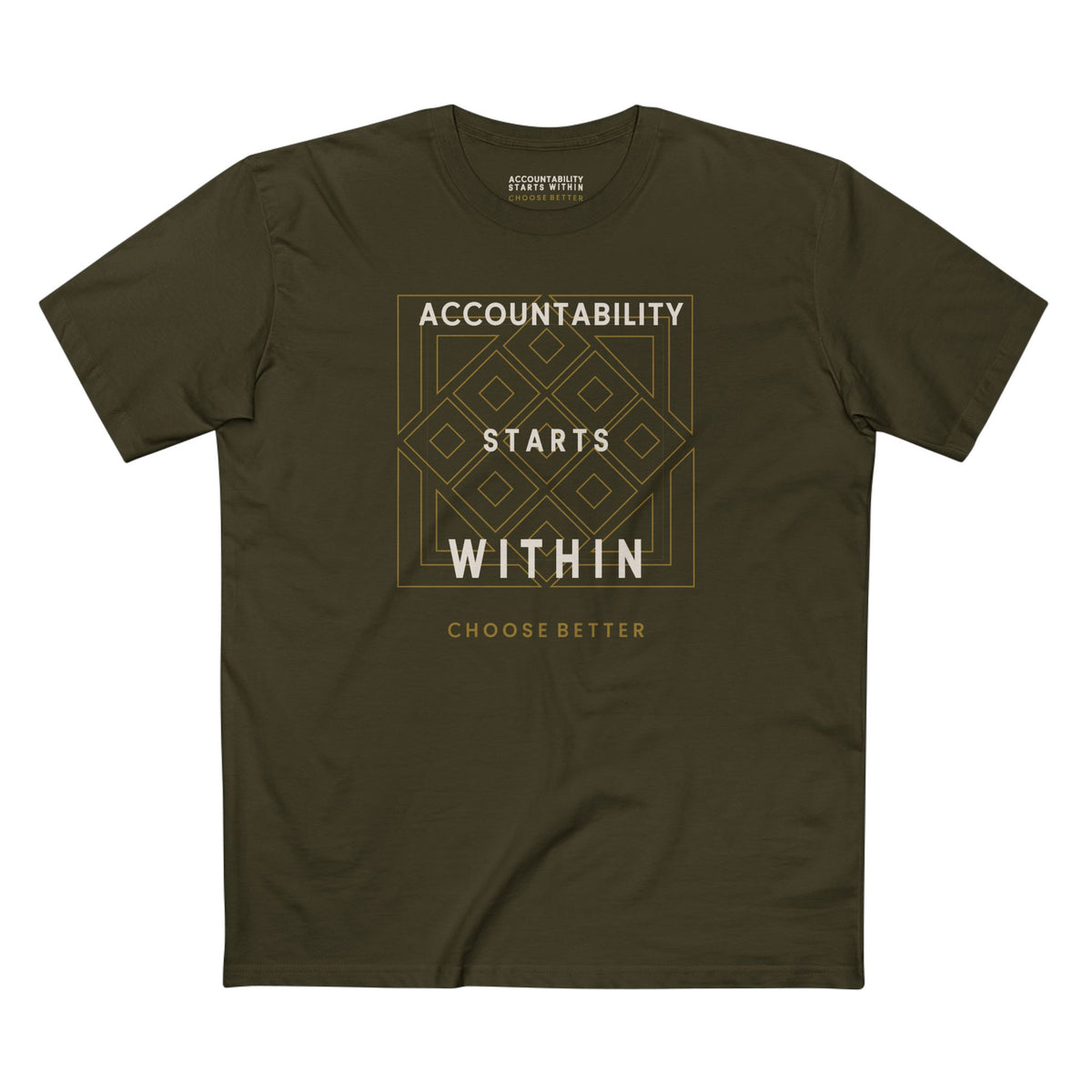 ACCOUNTABILITY STARTS WITHIN BESPOKE PREMIUM T-SHIRT in Army