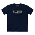 OPTIMISM IS POWERFUL SIGNATURE PREMIUM T-SHIRT in Midnight Navy