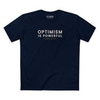 OPTIMISM IS POWERFUL SIGNATURE PREMIUM T-SHIRT in Midnight Navy